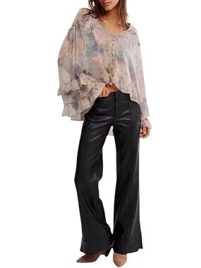 Free People Glow Up Faux Leather Pants NWT Sizes 27,29 MSRP $98